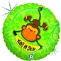 Betallic 18" ROUND HANG IN THERE MONKEY BALLOON