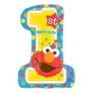 Sesame Street Elmo 1st Birthday 28 Inch Shape Foil Mylar Balloon