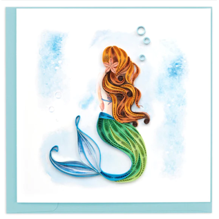 QUILLING CARDS, INC Quilled Mermaid Greeting Card