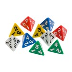 DIDAX Polyhedra Dice - 4-sided, set of 10 [176213]