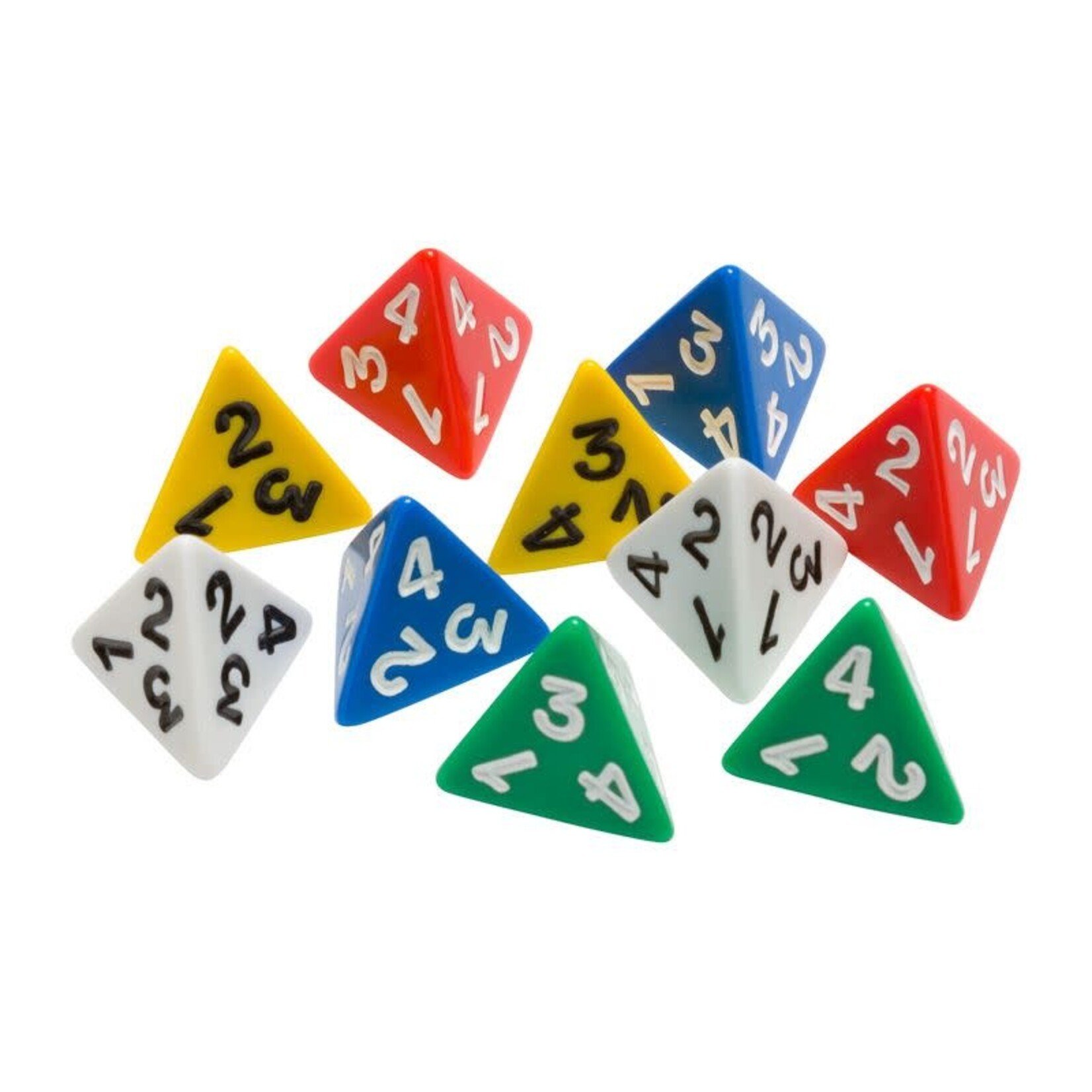 DIDAX Polyhedra Dice - 4-sided, set of 10 [176213]