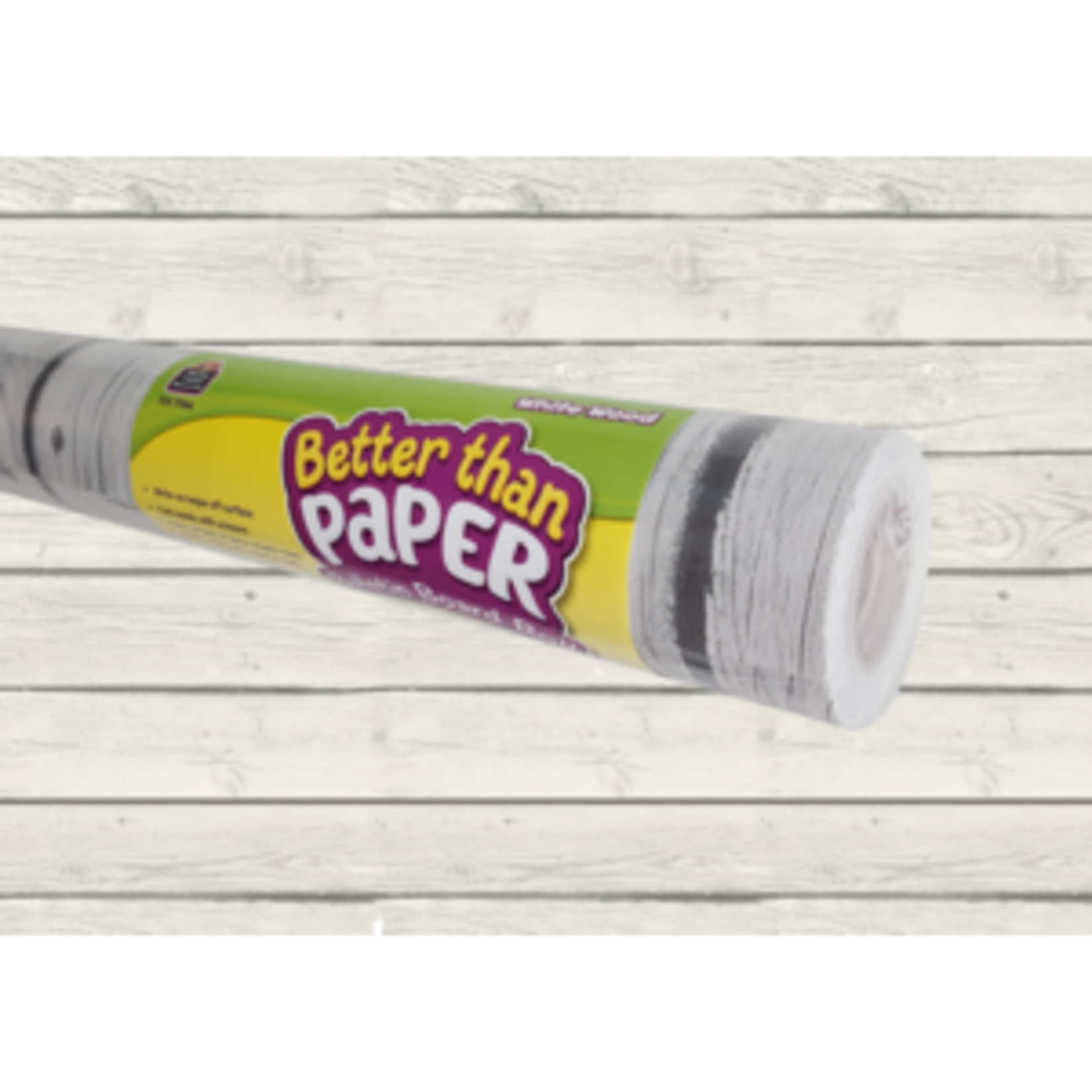 Teacher Created Resources Better Than Paper Bulletin Board Roll -  WHITE WOOD [TCR77366]
