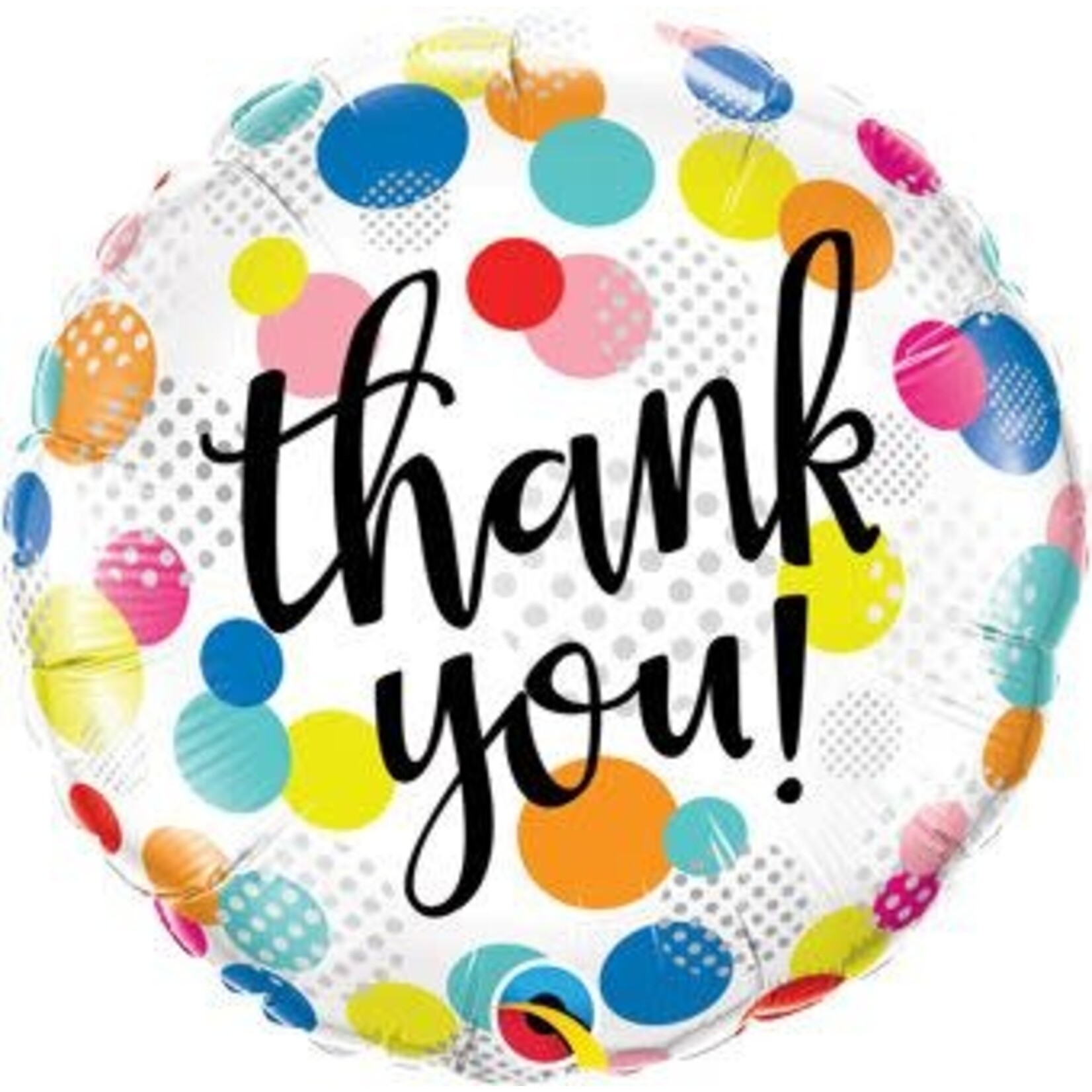 Qualatex Thank You Dots Upon Dots 18 Inch Foil Mylar Balloon [49207]