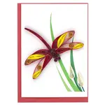 QUILLING CARDS, INC Quilled Dragonfly Card Small Gift Enclosure Card [GE508]