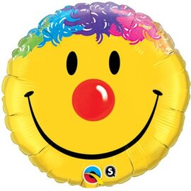Qualatex Smiley Face Rainbow Hair 18 Inch Foil Mylar Balloon