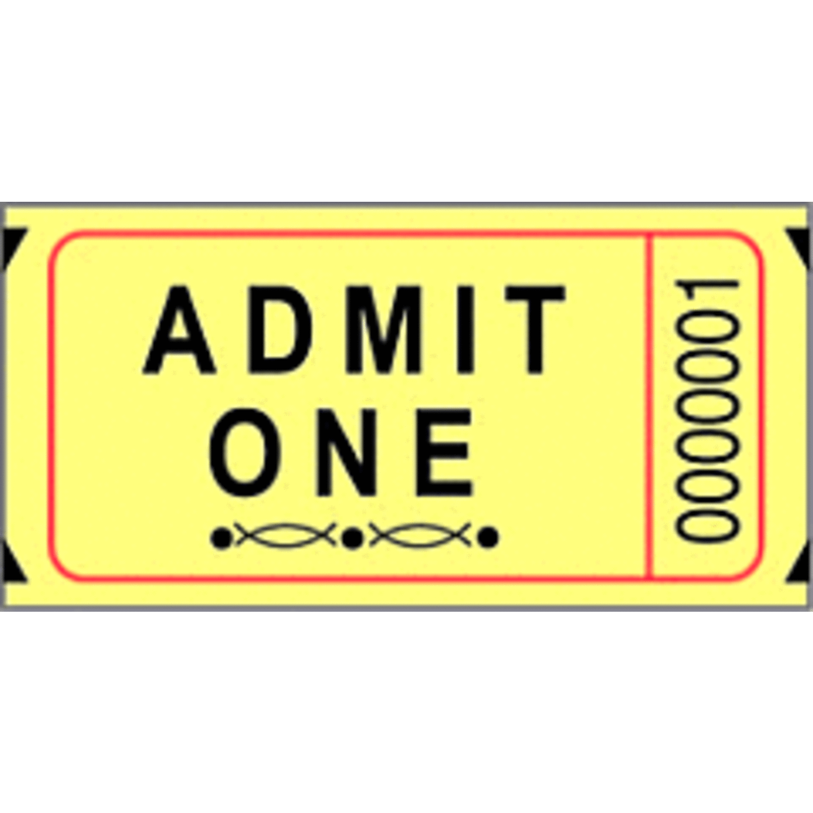 MAYFLOWER DISTRIBUTING Single Ticket Roll 2000 Tickets Yellow [101-Y]