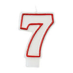 AMSCAN Red and White Birthday Candle Number 7 [174007]