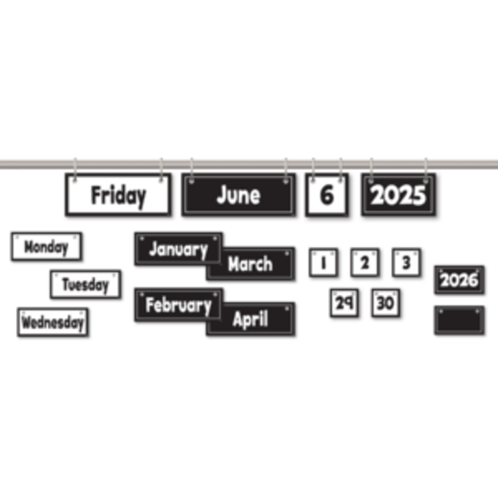 Teacher Created Resources Black and White Flip Calendar [TCR6804]
