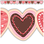Teacher Created Resources Frosted Heart Cookies Die-Cut Border Trim [TCR6950]