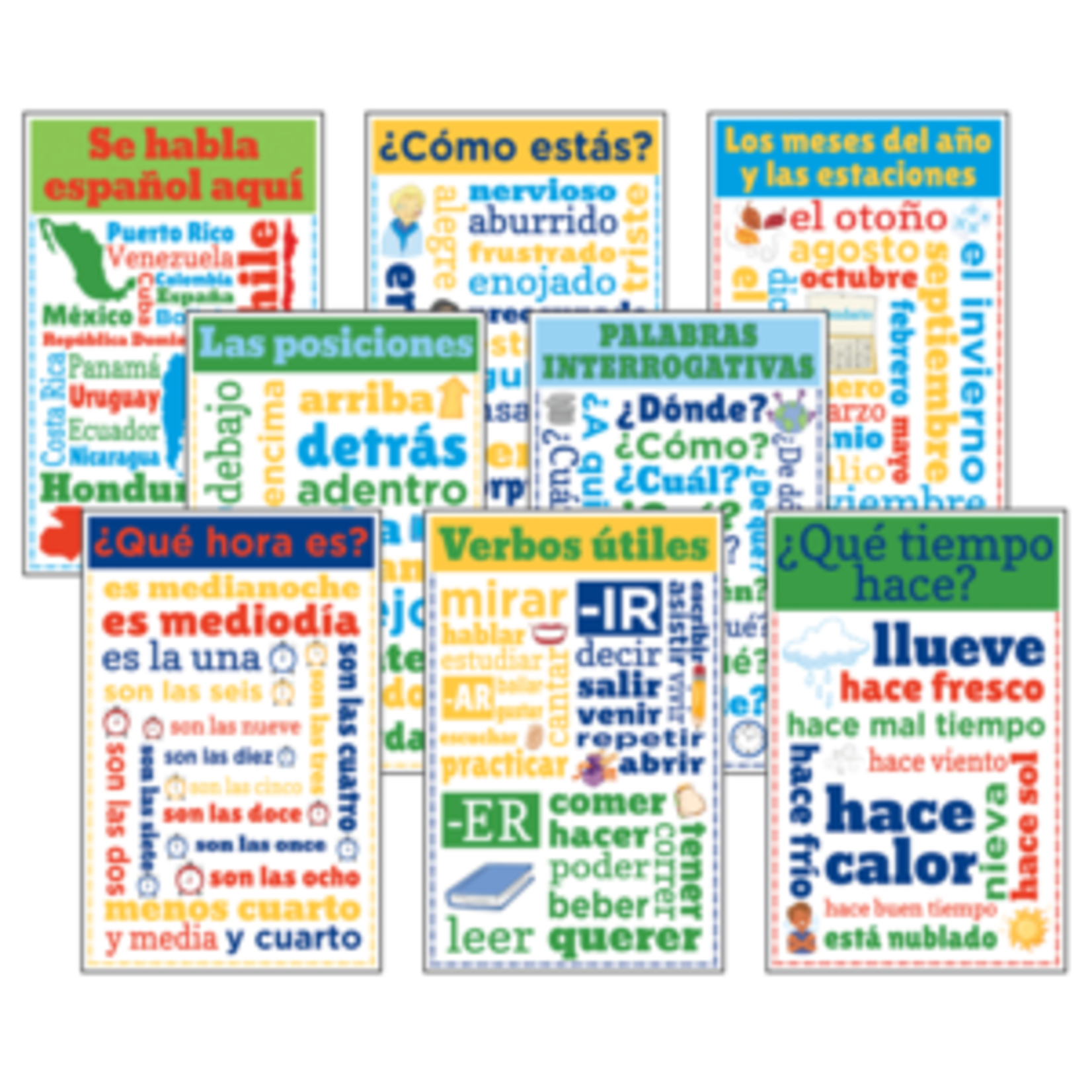 Teacher Created Resources Spanish Chatter Charts 11x17 Pack of 8 [TCRCC3111]