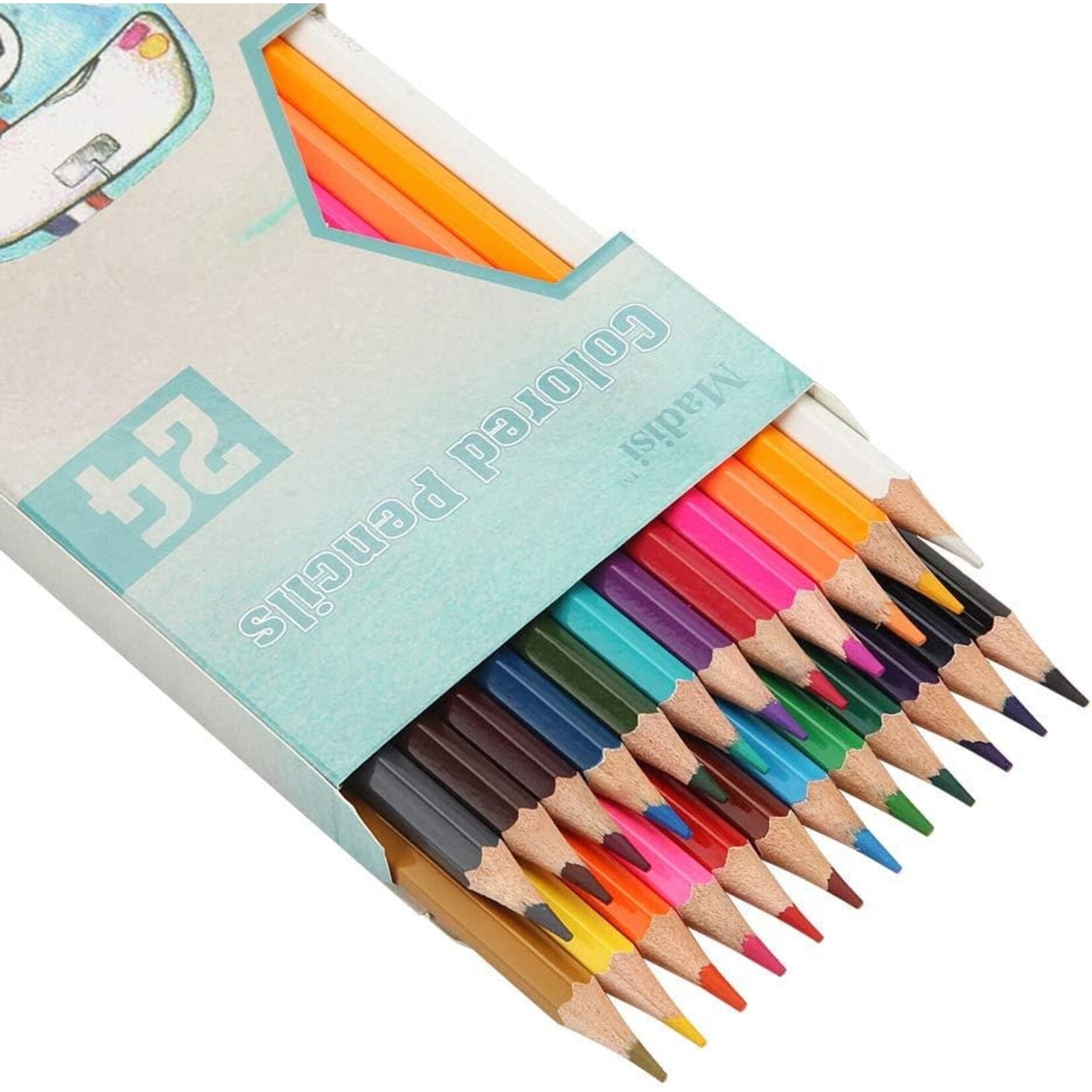 Madisi Madisi Colored Pencils Pre-Sharpened 24 Count [B07FQ57D6X]