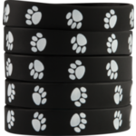 Teacher Created Resources Black with White Paw Prints Wristbands [TCR6570]