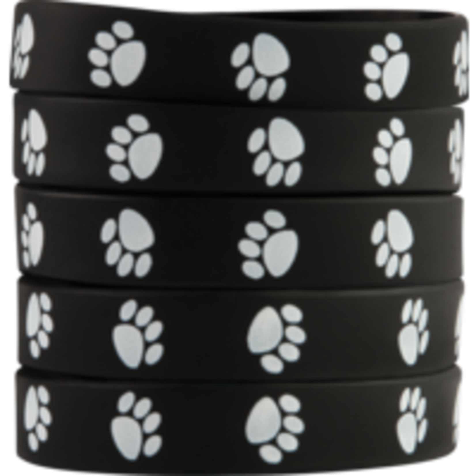 Teacher Created Resources Black with White Paw Prints Wristbands [TCR6570]