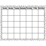 Teacher Created Resources Black Painted Dots on White Calendar Chart 17x22 [TCR7080]