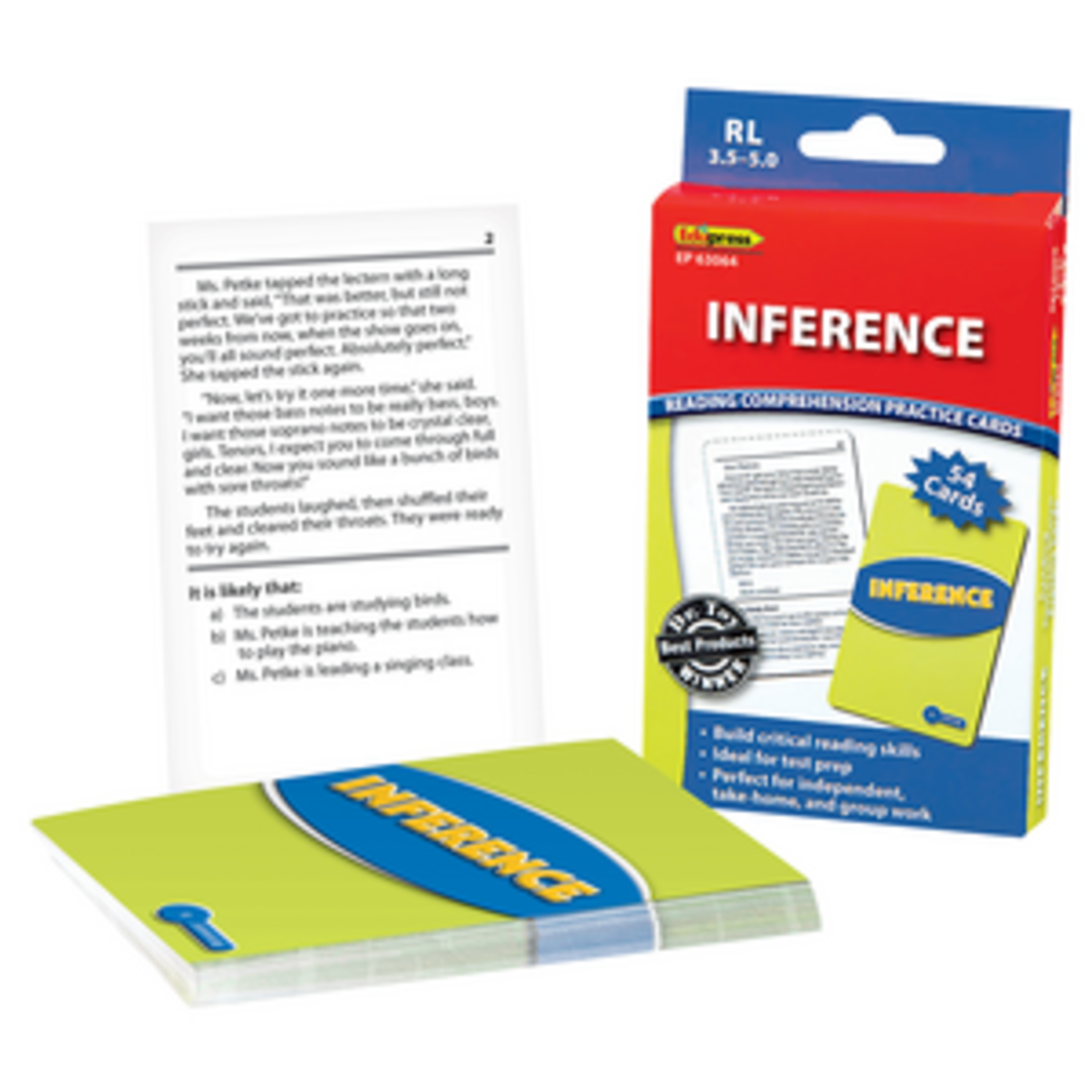 Teacher Created Resources Inference Practice Cards Blue Level [TCR63064]