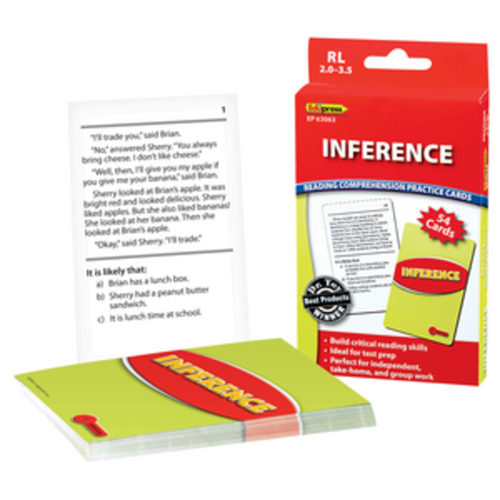Teacher Created Resources Inference Practice Cards Red Level [TCR63063]