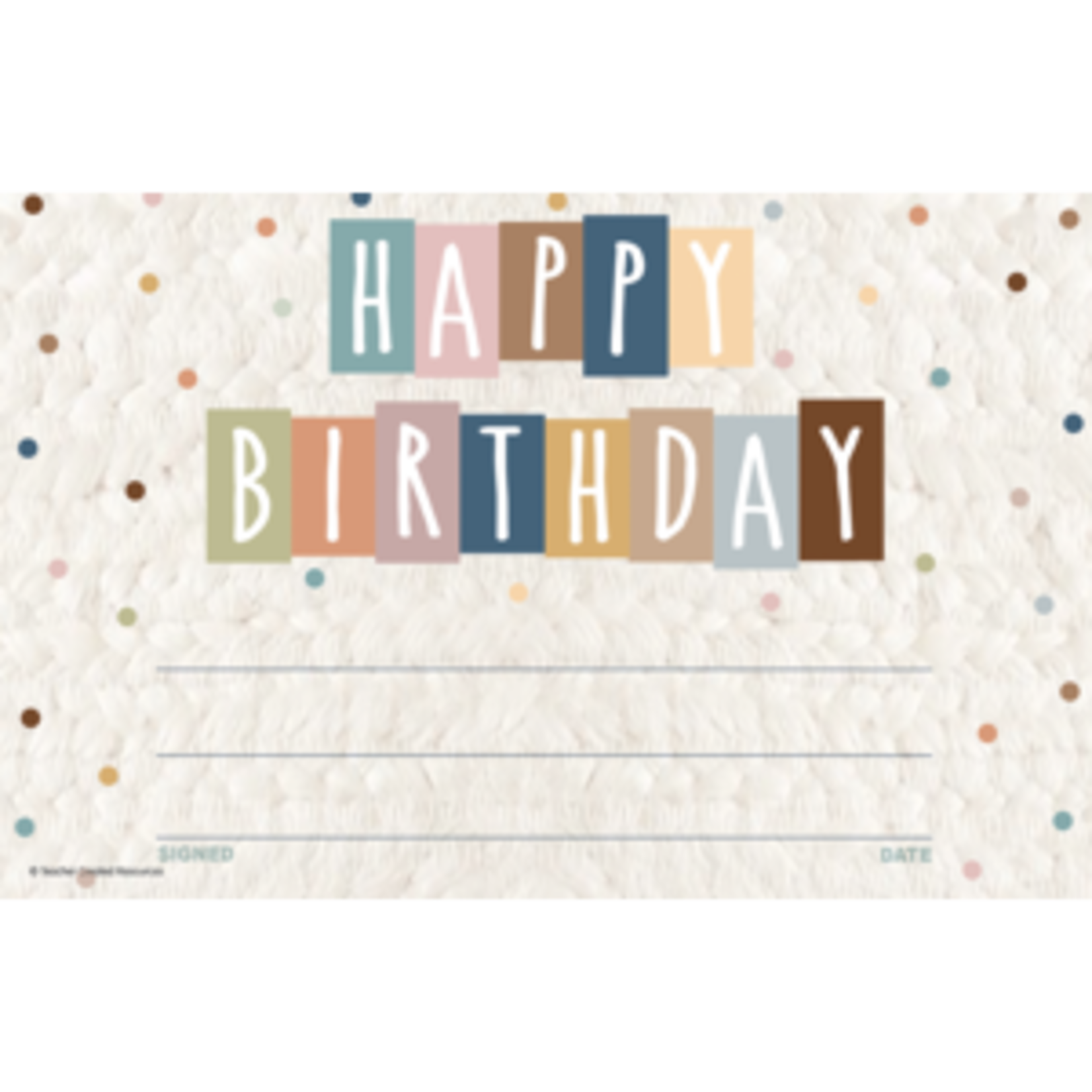 Teacher Created Resources Everyone is Welcome Happy Birthday Awards [TCR7135]