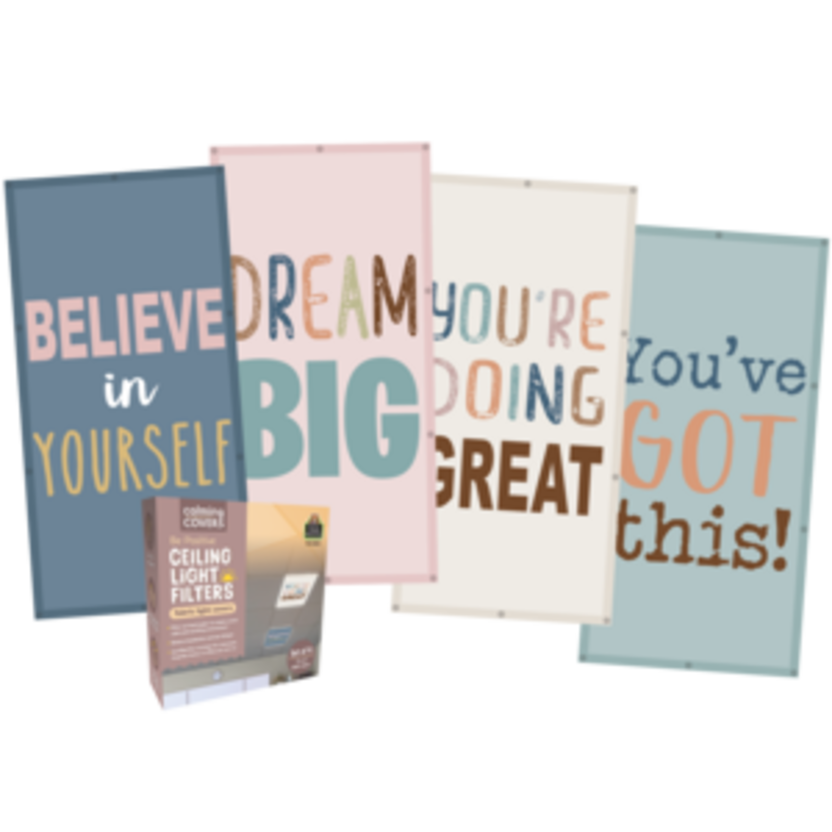 Teacher Created Resources Be Positive Calming Covers Ceiling Light Filters [TCR20143]