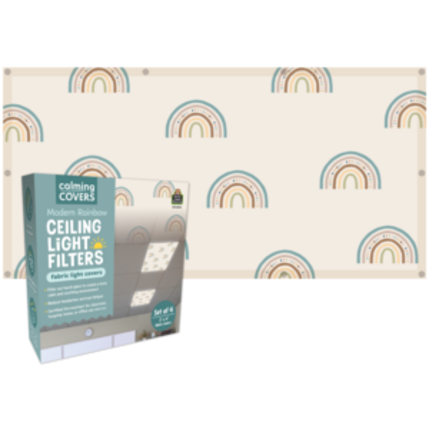 Teacher Created Resources Modern Rainbow Calming Covers Ceiling Light Filters [TCR20142]