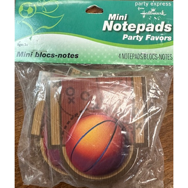 HALLMARK Basketball Theme Mini Notepads Pack of 4