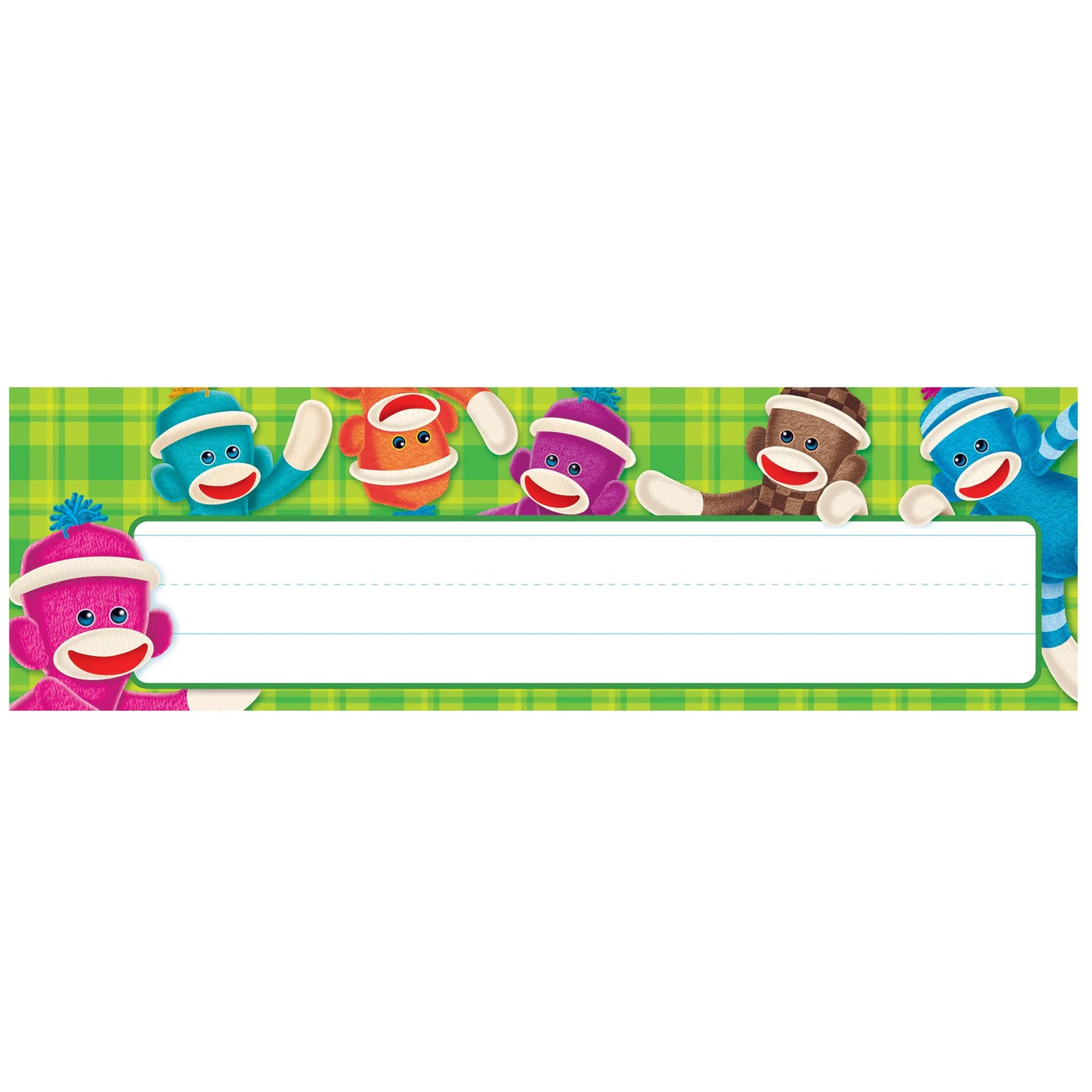 Trend Enterprises Sock Monkeys Desk Toppers Name Plates [T69235]