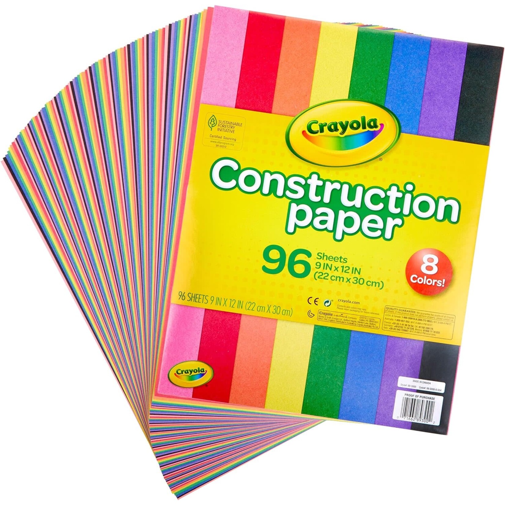 CRAYOLA Crayola Construction Paper Assorted Colors 120 Sheets [99-4090-0-175]