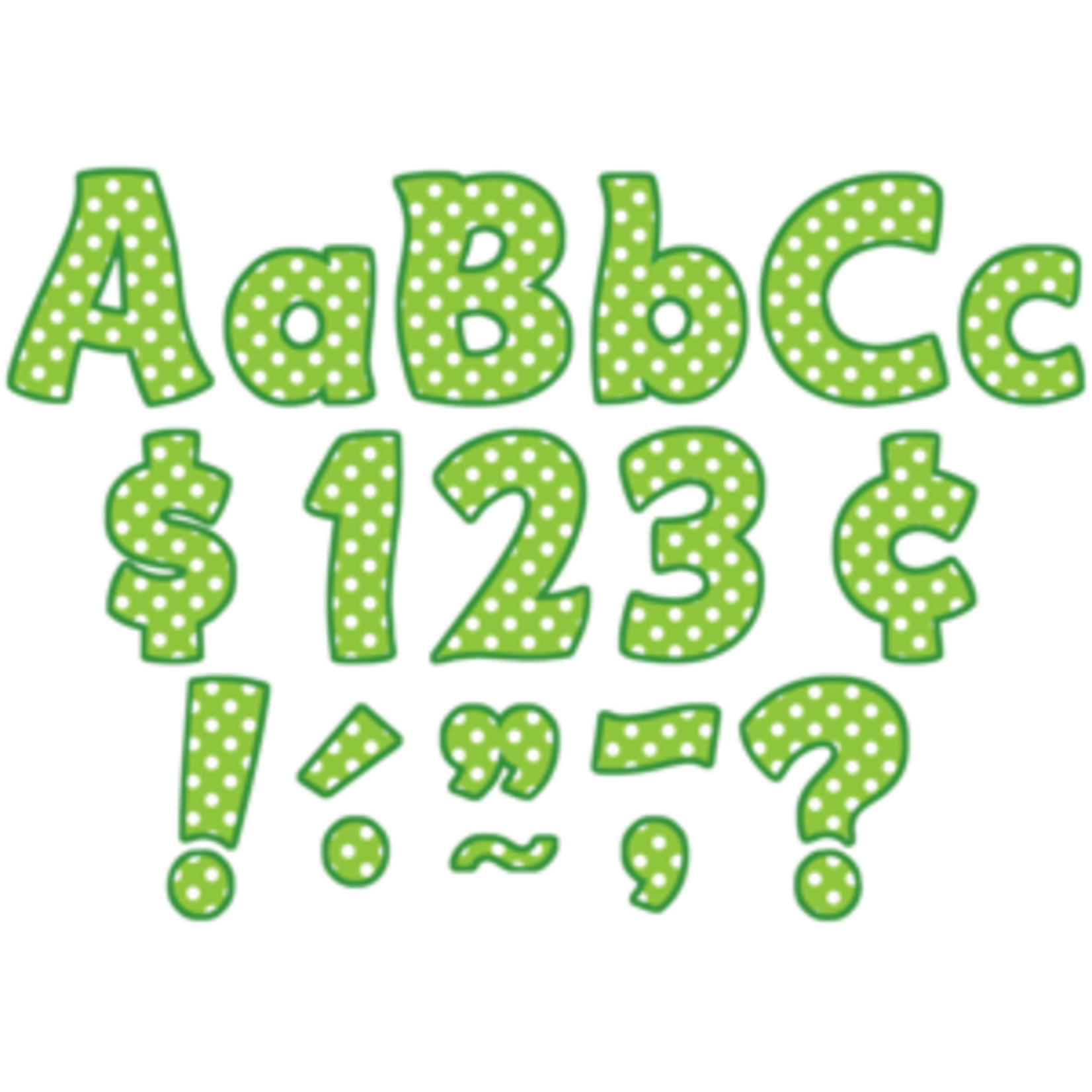 Teacher Created Resources Lime Polka Dots Funtastic 4" Letters Combo Pack [TCR5345]