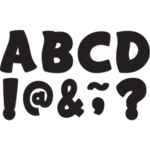 Teacher Created Resources Black Funtastic Font 3" Magnetic Letters [TCR77214]