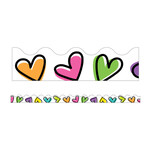 Carson-Dellosa Publishing Group Doodle Hearts Scalloped Bulletin Board Borders [CD108433]