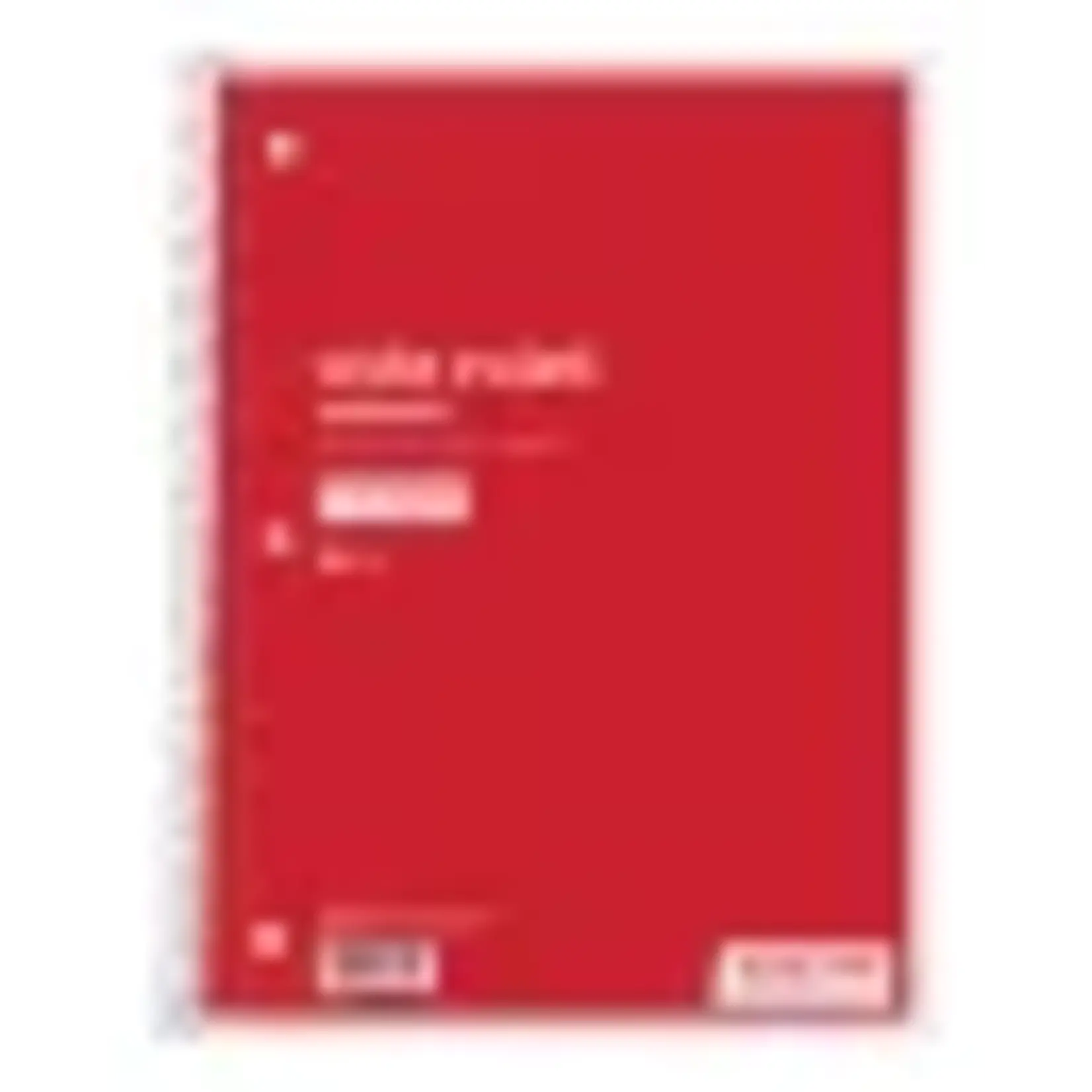 JUST BASICS Just Basics Spiral Notebook, 8" x 10-1/2", 1 Subject, Wide Ruled, 70 Sheets, Red [166827]