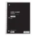 JUST BASICS Just Basics Spiral Notebook, 8" x 10 1/2", 1 Subject, Wide Ruled, 70 Sheets, Black [794297]