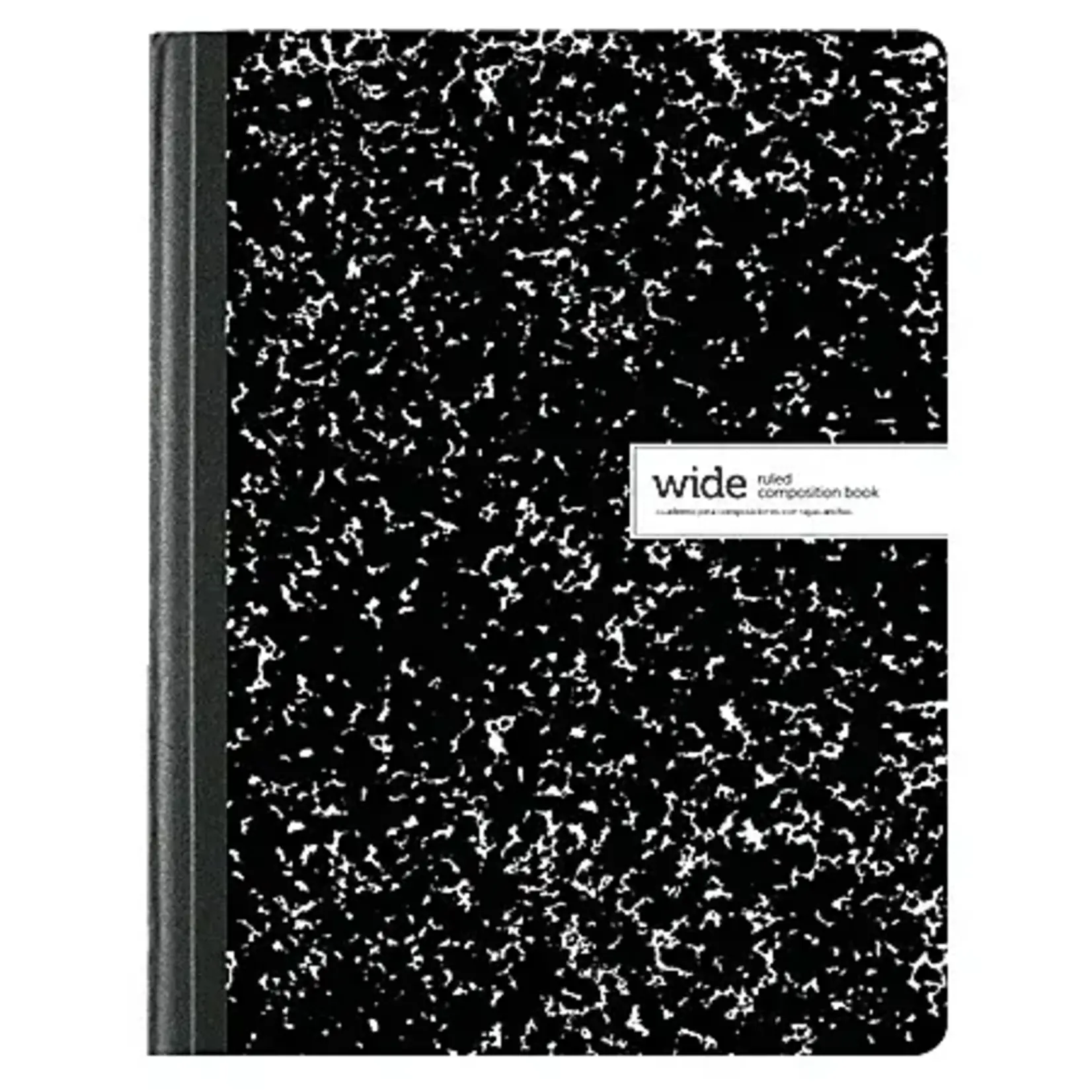 JUST BASICS Office Depot Brand Composition Book, 7-1/2" x 9-3/4", Wide Ruled, 100 Sheets, Black/White [588268]