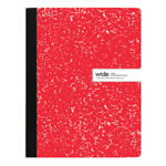 JUST BASICS Office Depot Brand Composition Book, 7-1/2" x 9-3/4", Wide Ruled, 100 Sheets, Red [8120356]