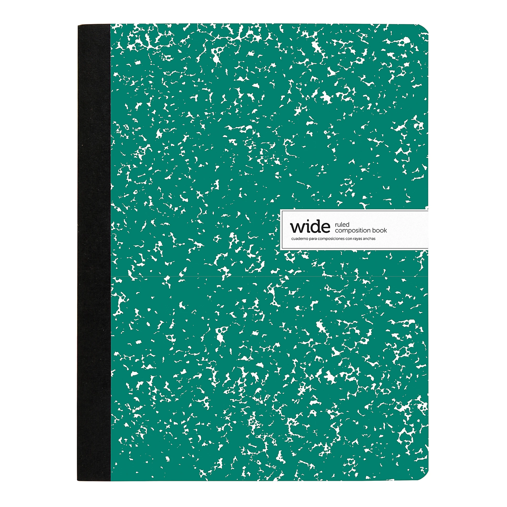 JUST BASICS Office Depot Brand Composition Book, 7-1/2" x 9-3/4", Wide Ruled, 100 Sheets, Green [7441674]