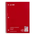 Pen & Gear 1-Subject Notebook, Wide Ruled, 70 Sheets Red [57270]