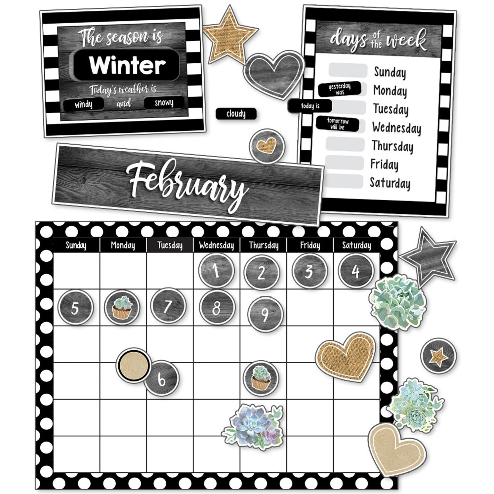 Carson-Dellosa Publishing Group Simply Stylish Calendar Bulletin Board Set [CD110409]