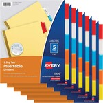 AVERY Avery 5-Tab Binder Dividers, Insertable Multicolor Big Tabs, AVE11109 [AVE11109]