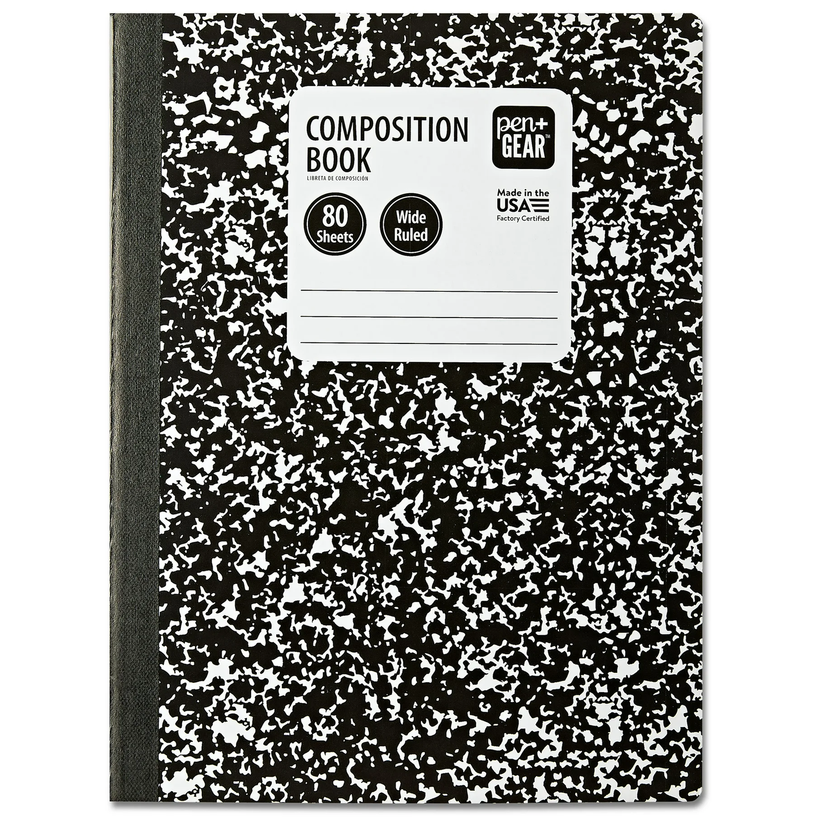 Pen & Gear Pen+Gear 80 Sheets Marble Composition Book, 9.75 x 7.5 Wide Ruled [51010]