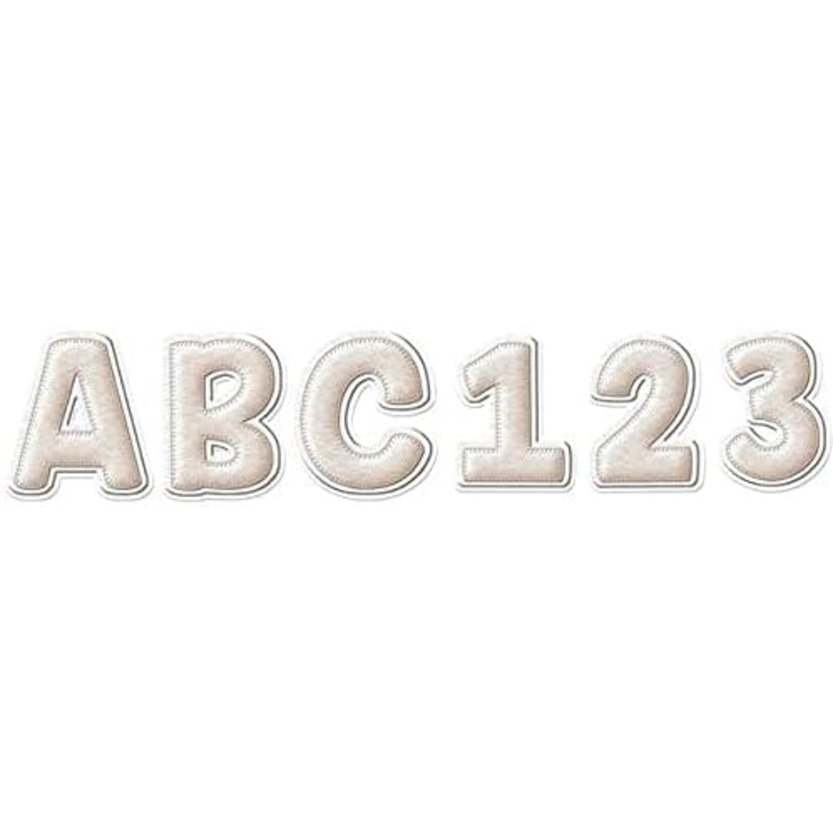 EUREKA EUREKA A Close-Knit Class Cream Felt Deco Letters, 179 Pieces [850012]