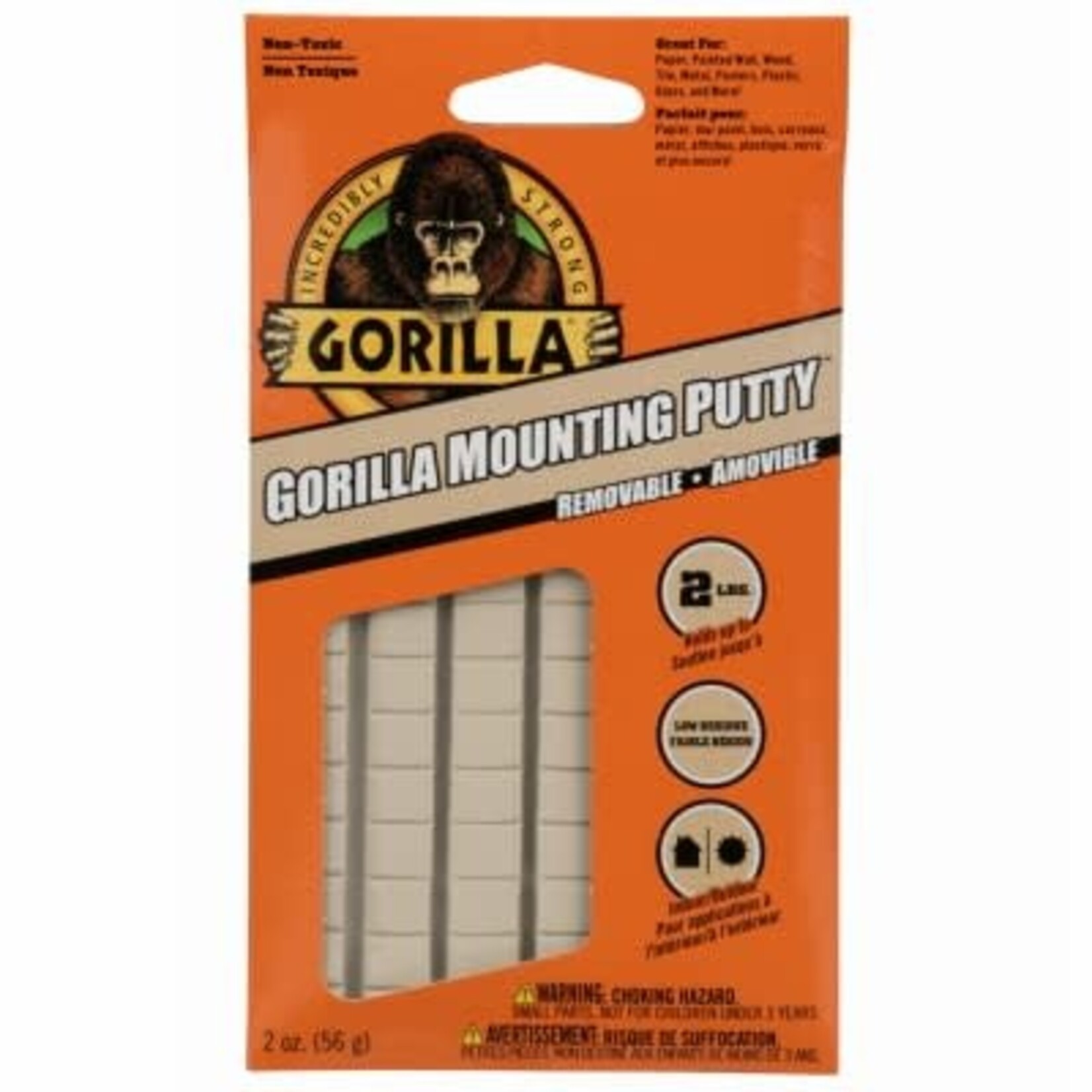 Gorilla Suppy Gorilla Removable Mounting Putty 84 Squares [109506]