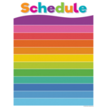 Teacher Created Resources Colorful Schedule Write-On/Wipe-Off Chart 17x22 [TCR7108]