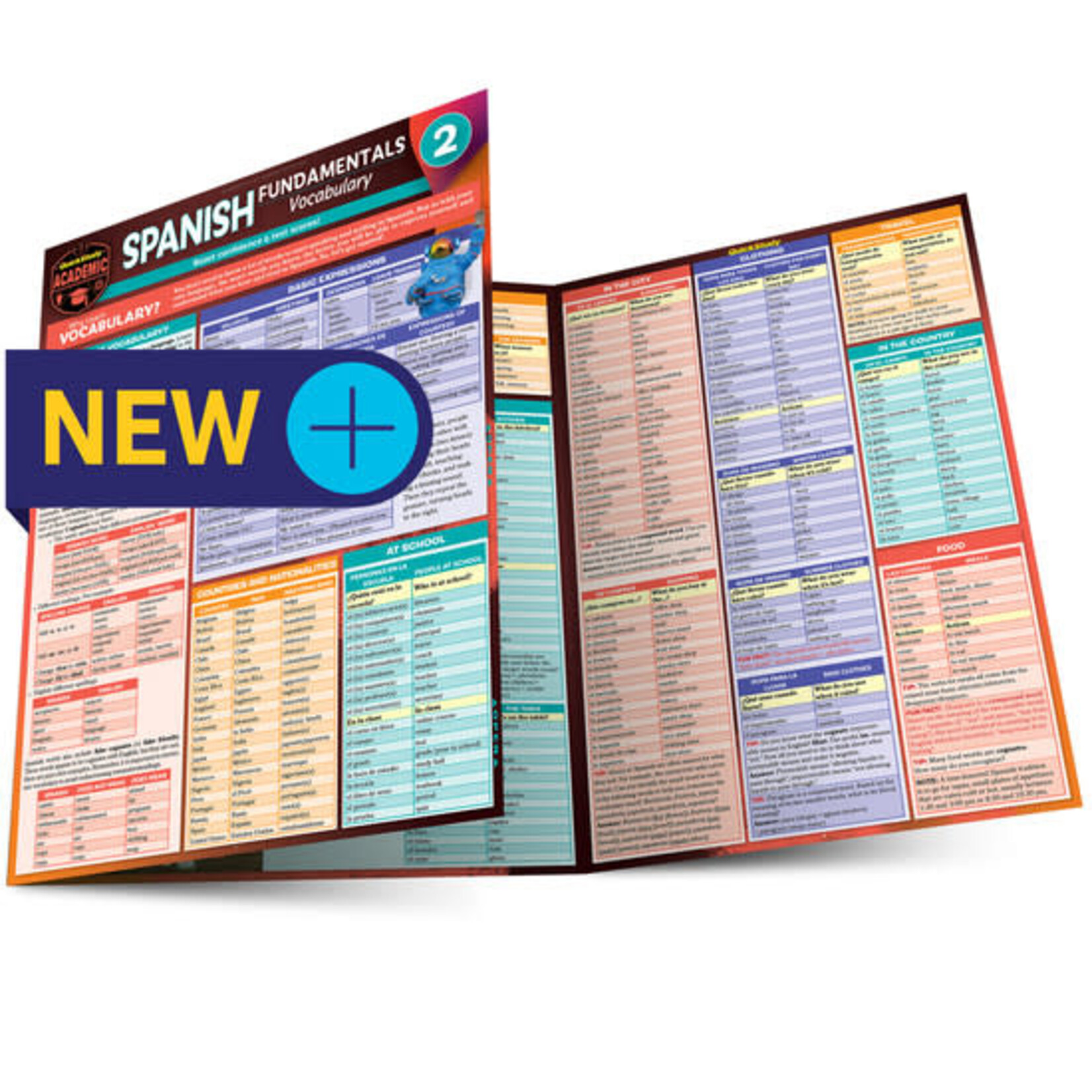 QuickStudy QuickStudy | Spanish Fundamentals 2 Laminated Study Guide (New Version) [248804]