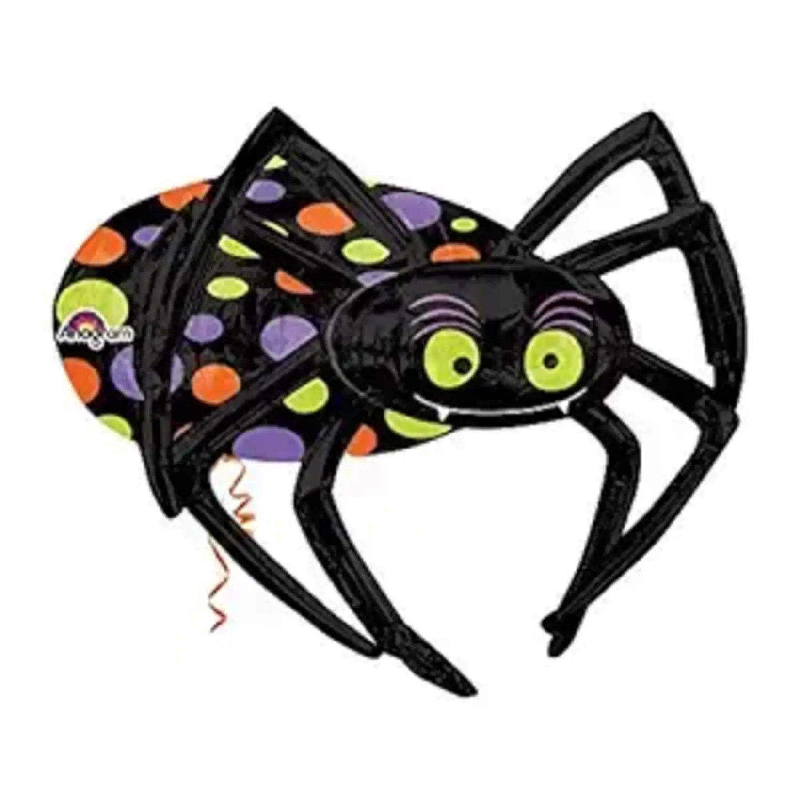 Halloween Multi-color Spider Shape 33 Inch Foil Mylar Balloon [29038]
