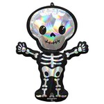 Iridescent Skeleton Holographic 34 Inch Mylar Foil Balloon [43154]