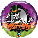 Qualatex Qualatex Happy Halloween Skeleton Mirror 18 Inch Foil Mylar Balloon [52042] [52042]