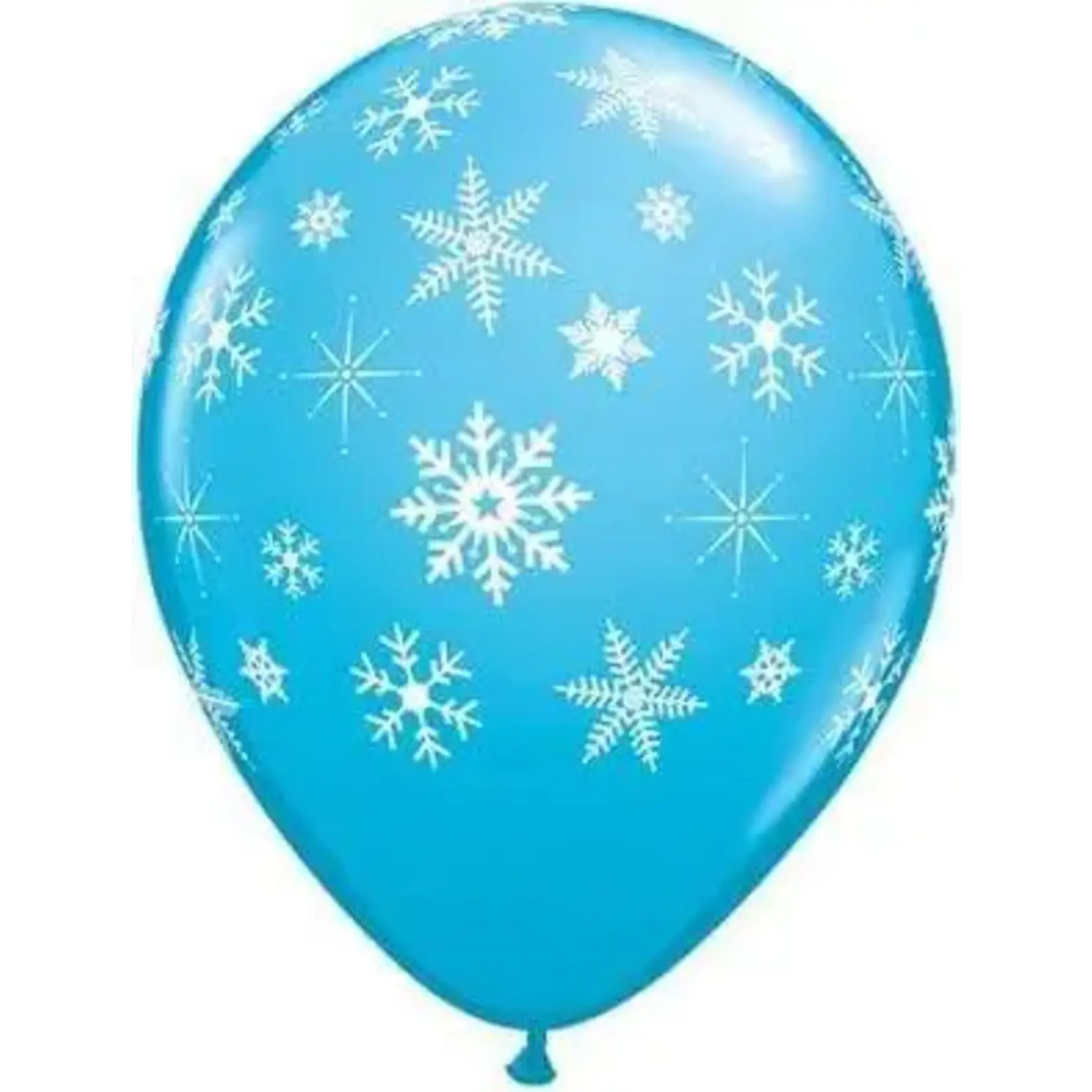 Qualatex Snowflakes & Sparkles A-Round 11″ Latex Balloons 50 COUNT [40573]