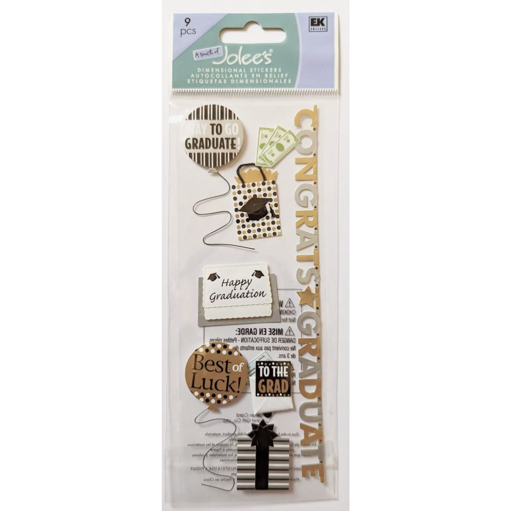 jOLEE'S Jolee's Graduation Dimensional Stickers 9 Stickers per Pack [SPJJ124] [SPJJ124]