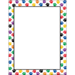 Teacher Created Resources Colorful Paw Prints Computer Paper [TCR4769]