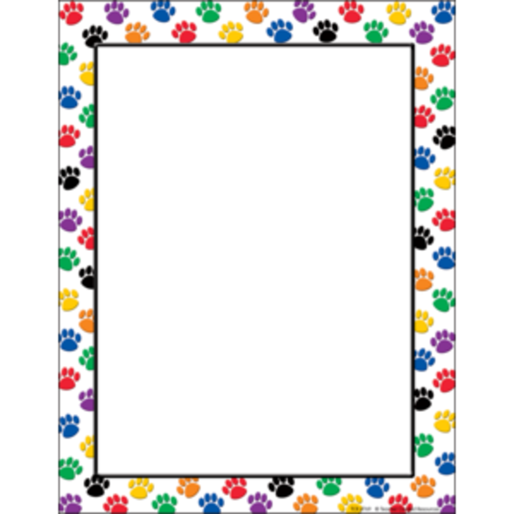 Teacher Created Resources Colorful Paw Prints Computer Paper [TCR4769]