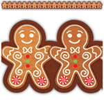 Teacher Created Resources Gingerbread Cookies Die-Cut Border Trim [TCR6773]